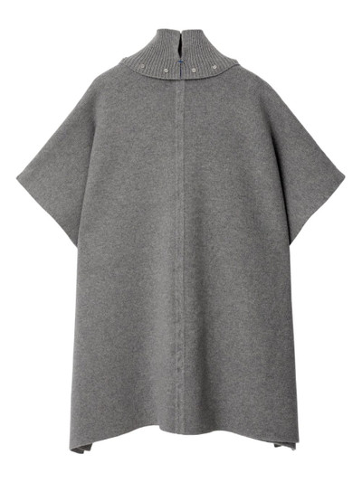 Burberry short-sleeve cashmere cape outlook