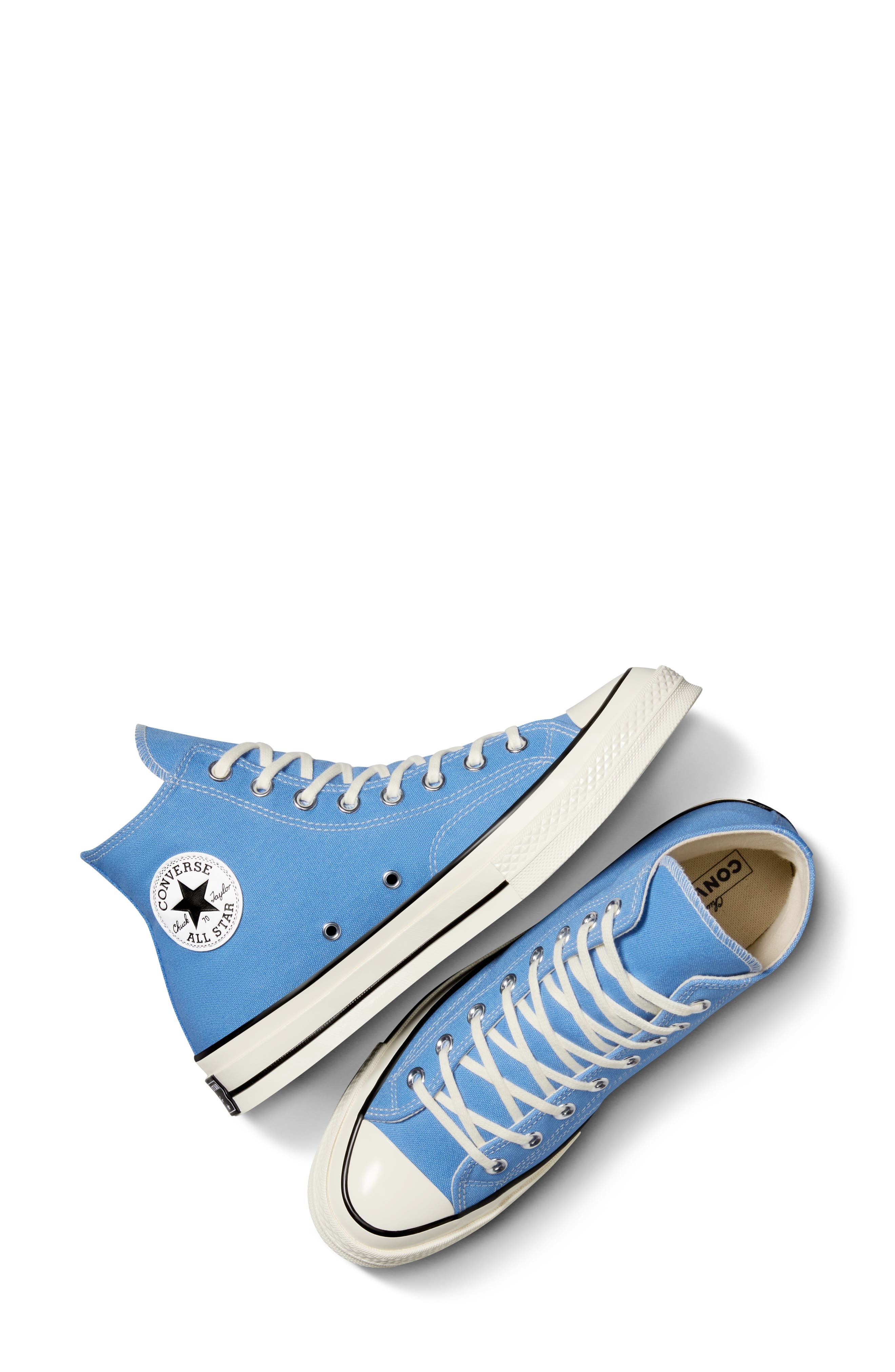 Converse Gender Inclusive Chuck 70 High Top Sneaker in Open Sky/Egret/Black at Nordstrom - 7