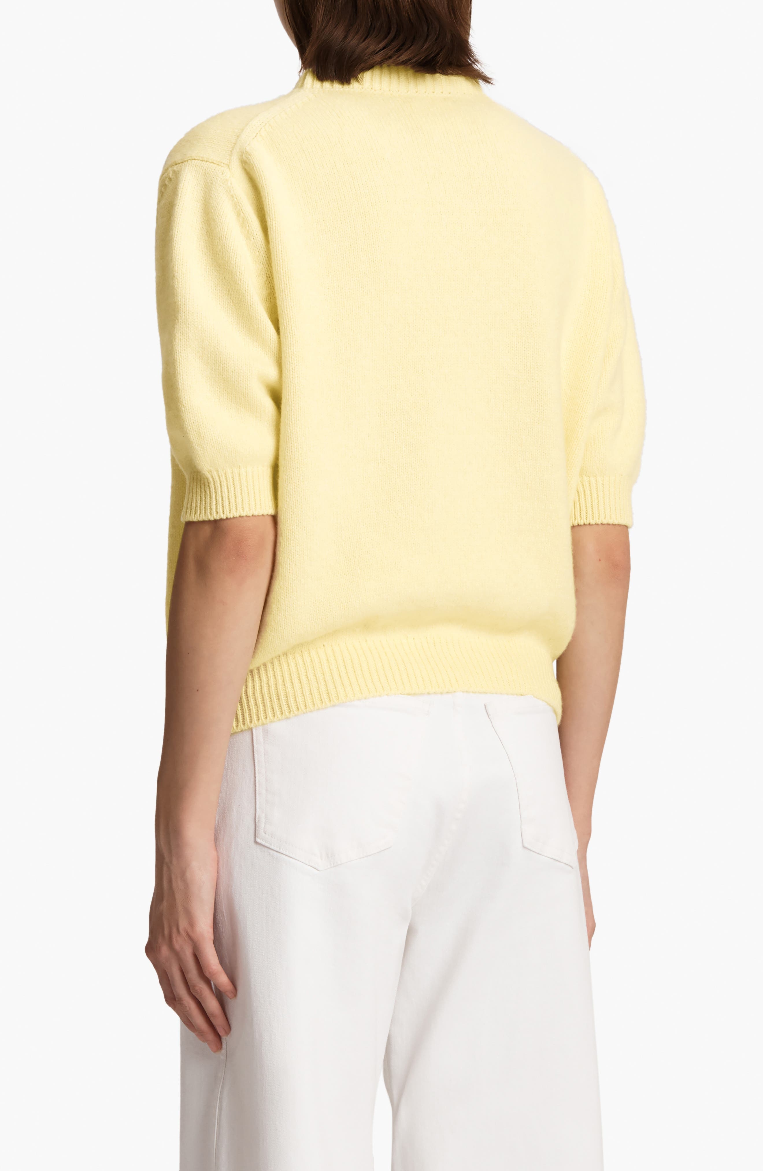 Khaite Davin Short Sleeve Cashmere Sweater in Zest at Nordstrom - 2