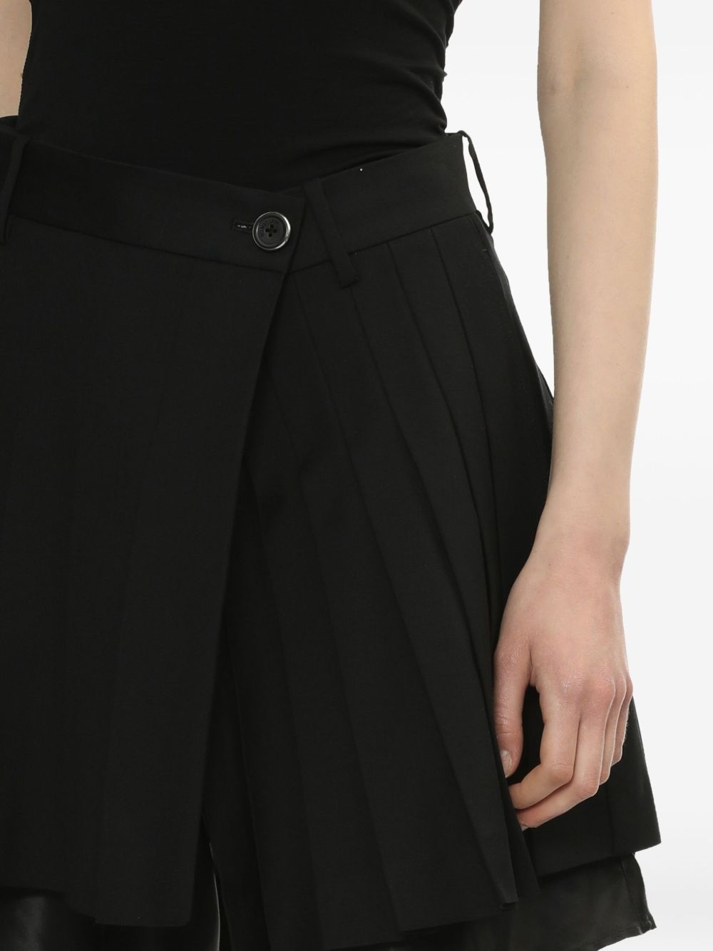pleated wrap skort - 5
