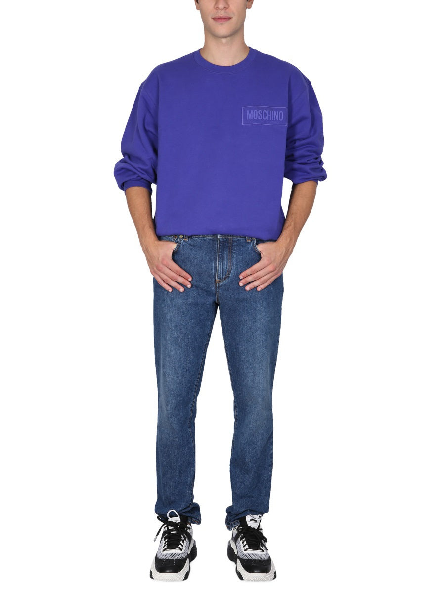Moschino Men Sweatshirt With Logo Patch - 2