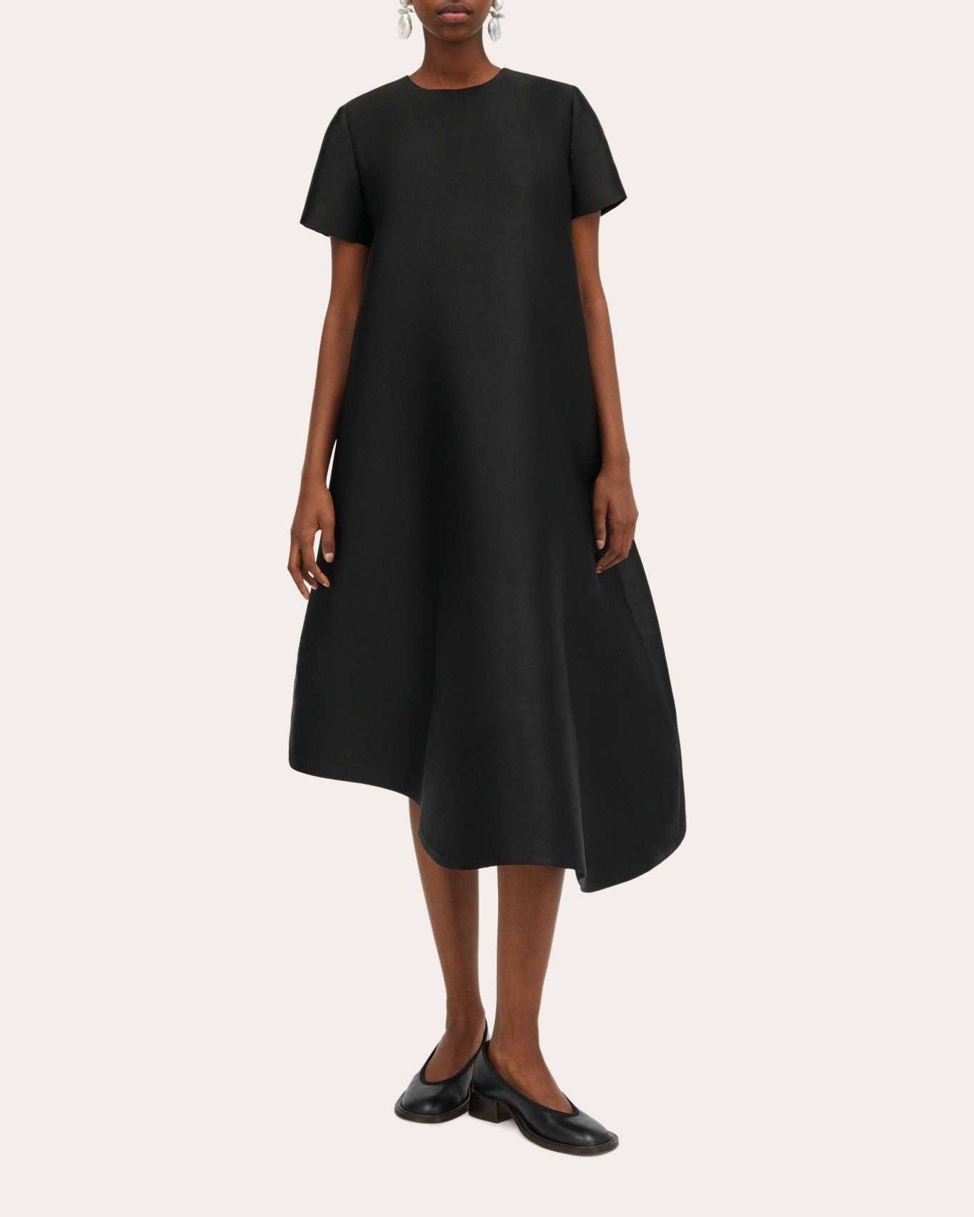 Doma Atelier Asymmetric Silk-Blend Midi Dress - 1