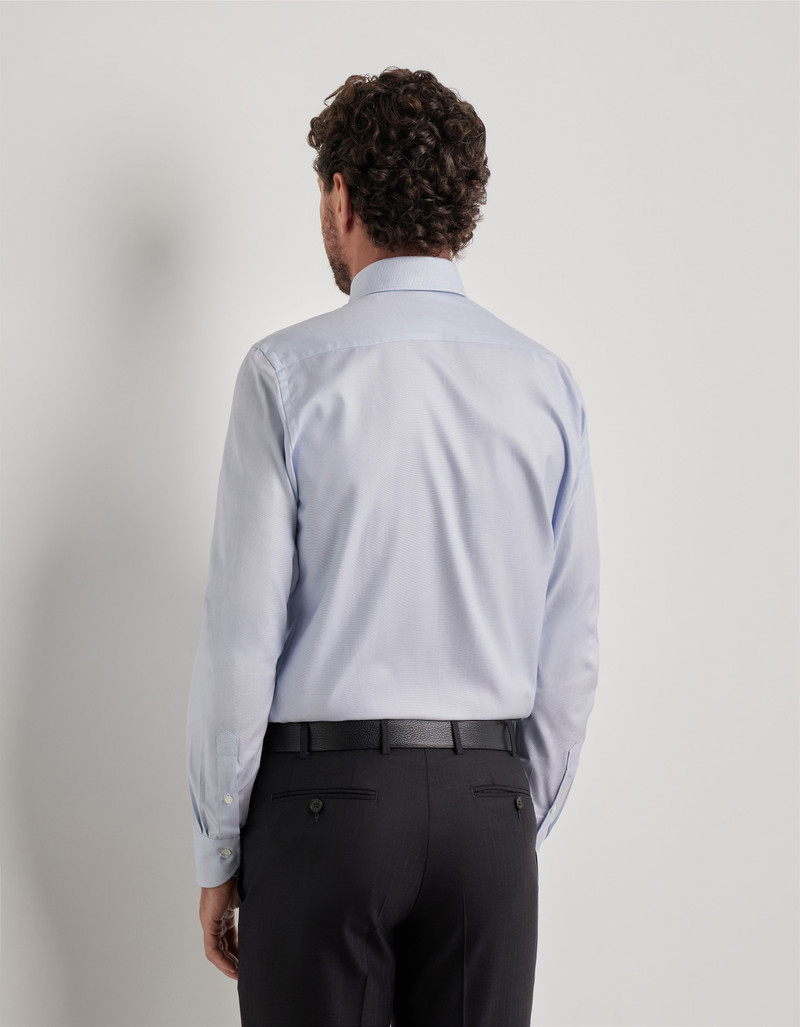 REGULAR FIT SHIRT IN LIGHT BLUE COTTON 3