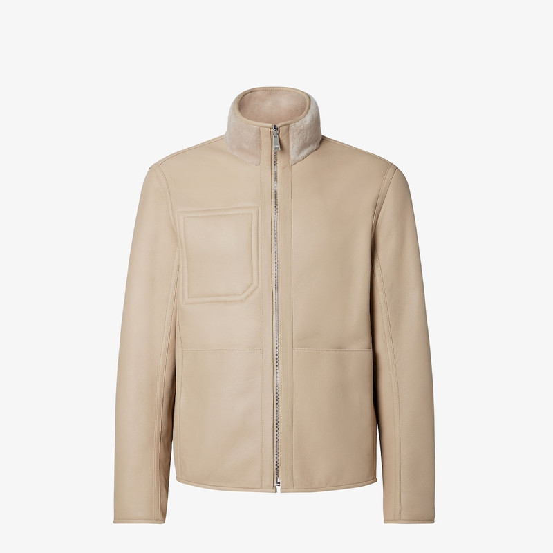 FENDI Blouson Light gray shearling reversible blouson outlook