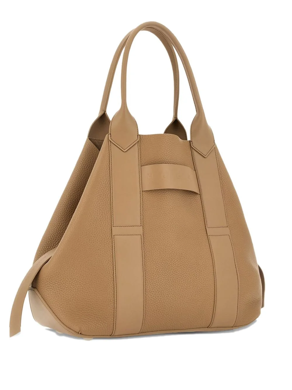 medium Script leather tote bag - 1