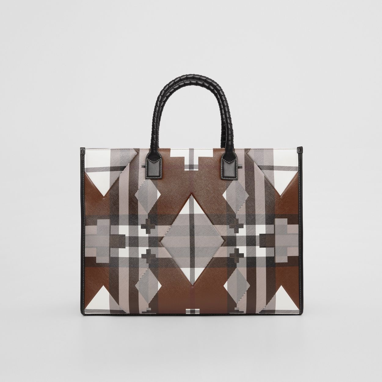 Geometric Check Tote - 1