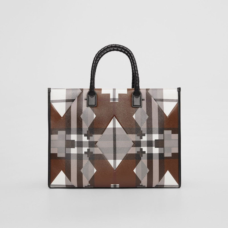 Geometric Check Tote 1