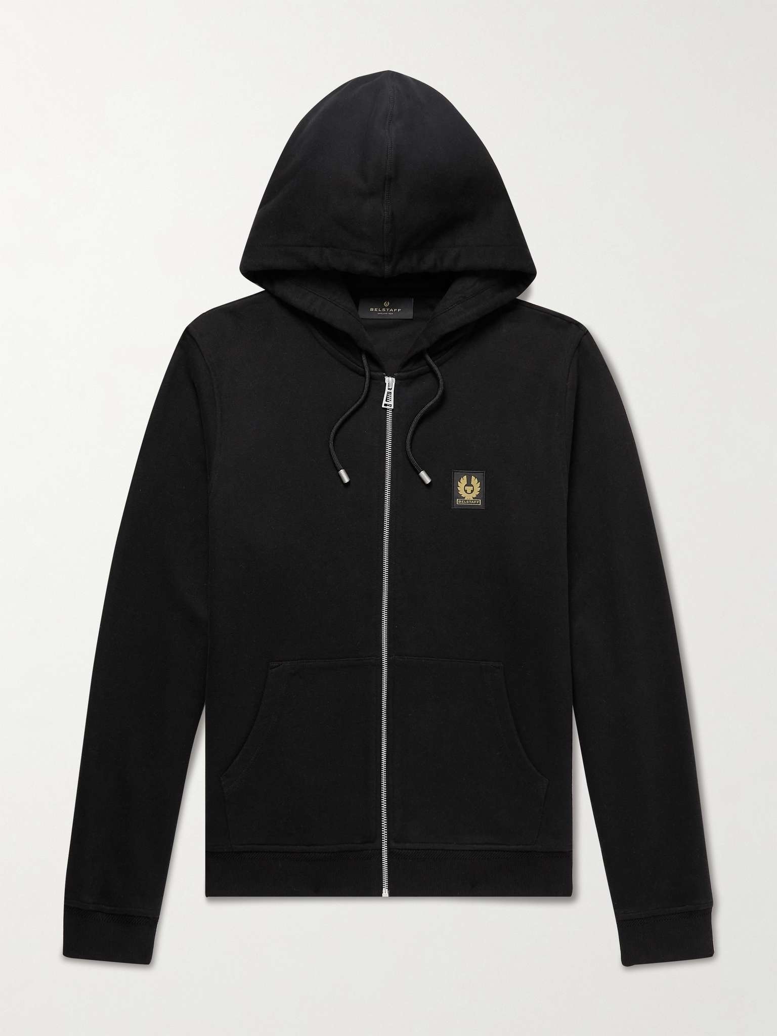 Logo-Appliquéd Cotton-Jersey Zip-Up Hoodie - 1