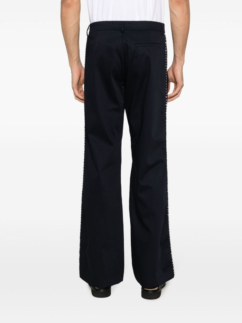 studded cotton bootcut trousers 4