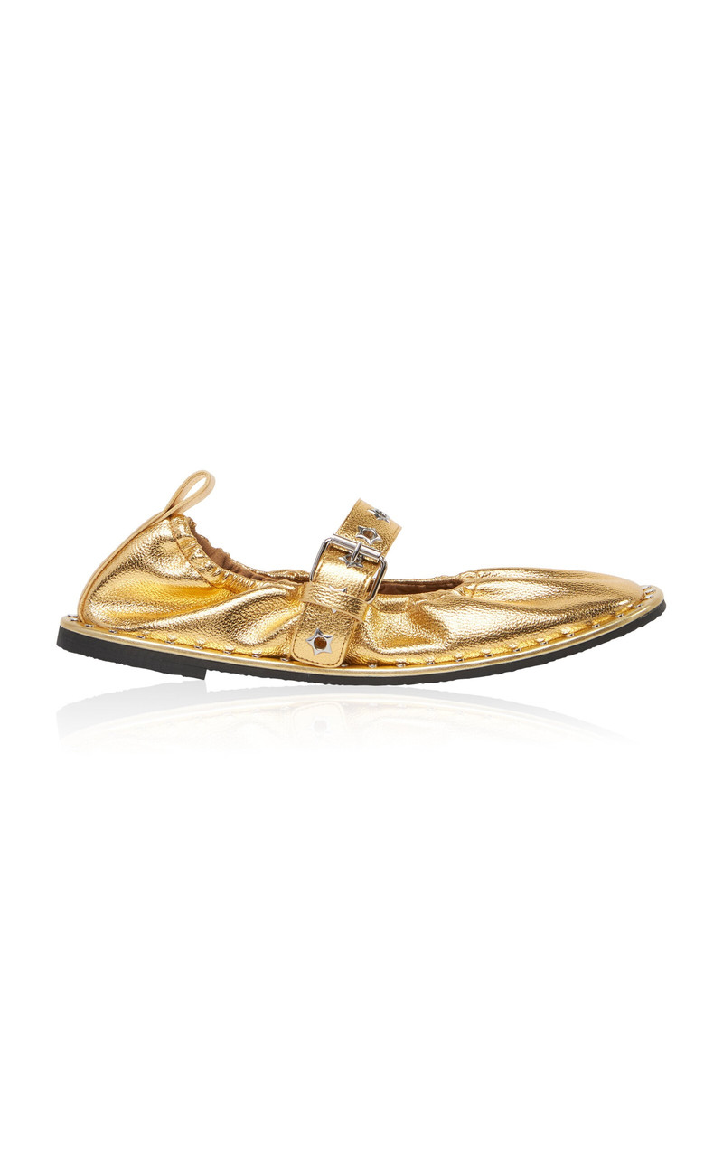 Falabella Metallic Alter Mat Flats gold - 1