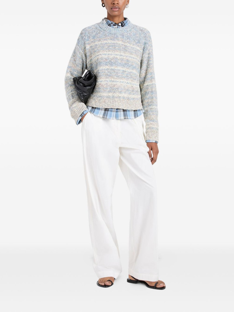 Proenza Schouler Ivara striped crew-neck sweater outlook