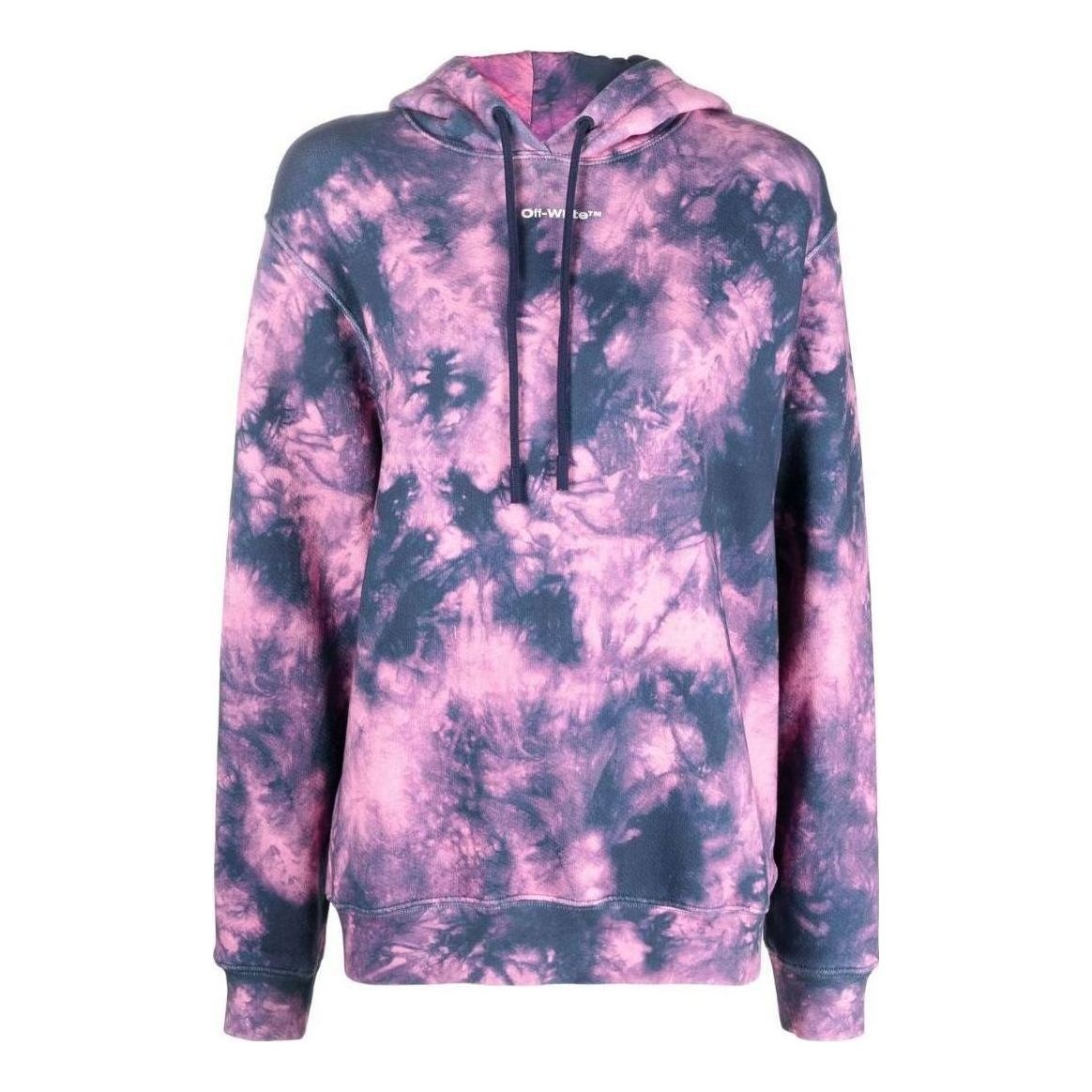 Off-White (WMNS) Off-White Arrows Motif Tie Dye Hoodie 'Pink Blue