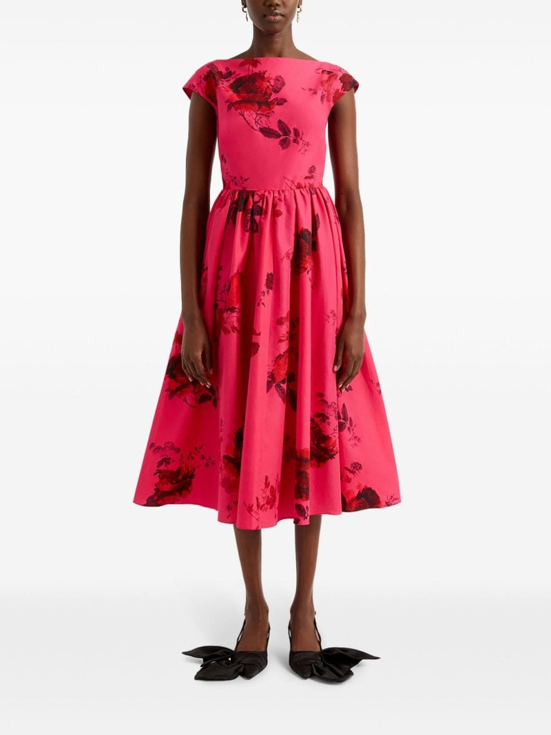 Erdem floral-print cotton midi dress outlook