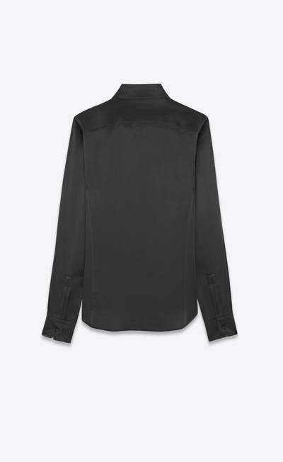 SAINT LAURENT fitted shirt in washed satin silk outlook