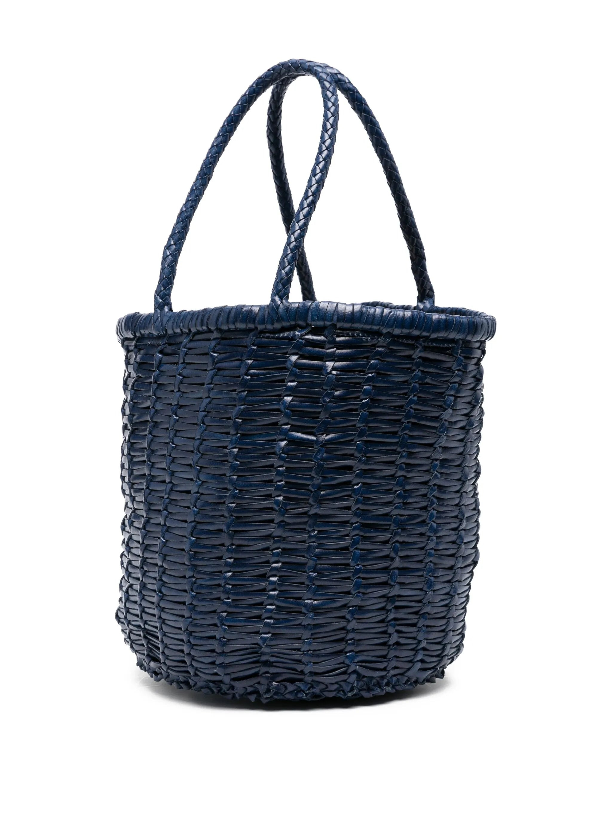 Dragon Diffusion Woven Leather Bucket Bag - 4