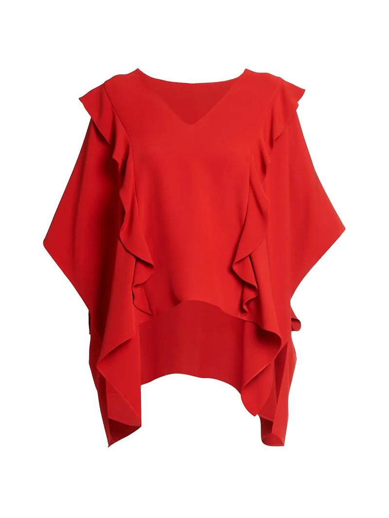 Ruffle Cady Silk Top 1