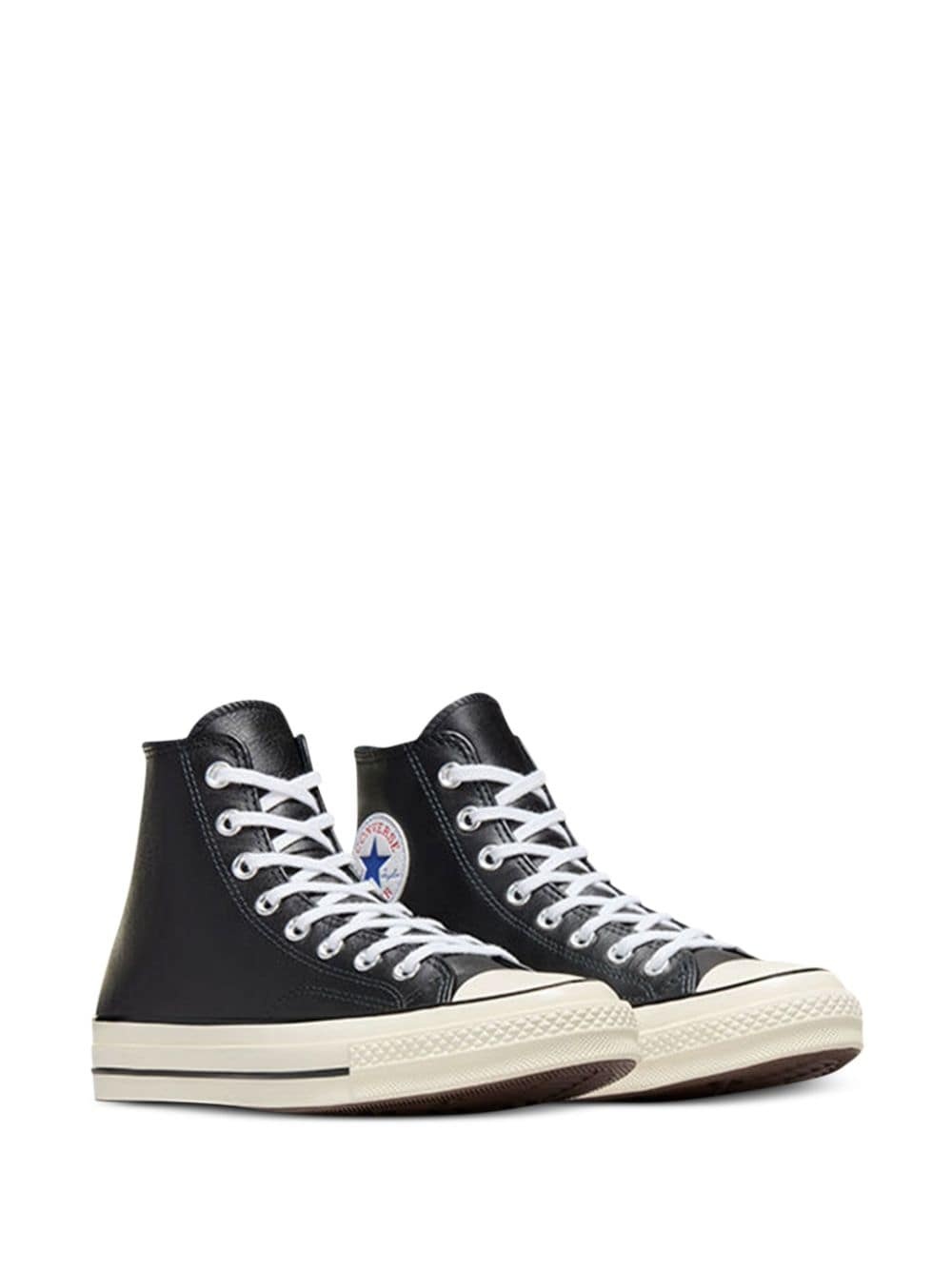 Chuck 70 Leather Hi "Black" sneakers - 2