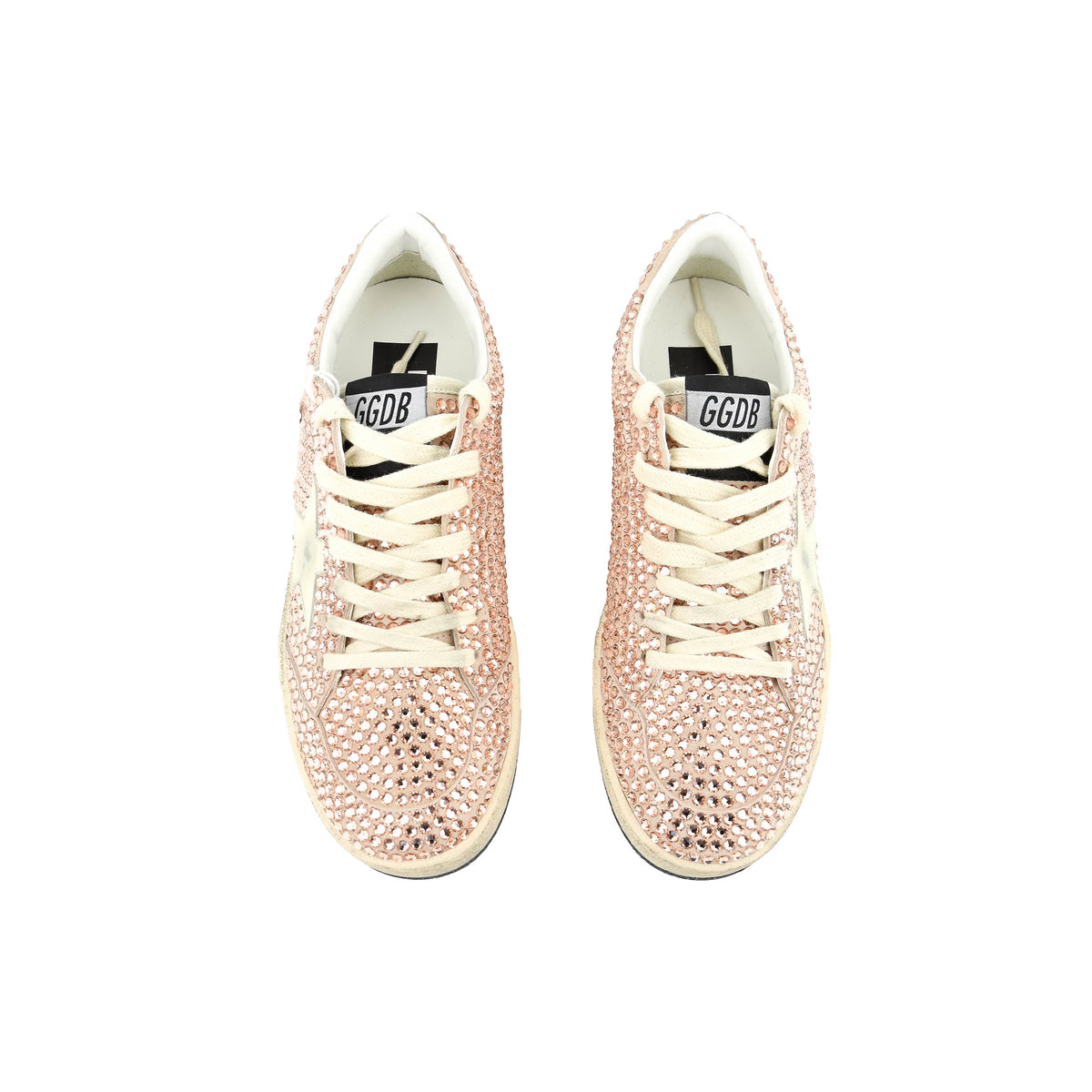 WOMEN'S CRYSTALS SNEAKERS (PINK/CREAM) - 3