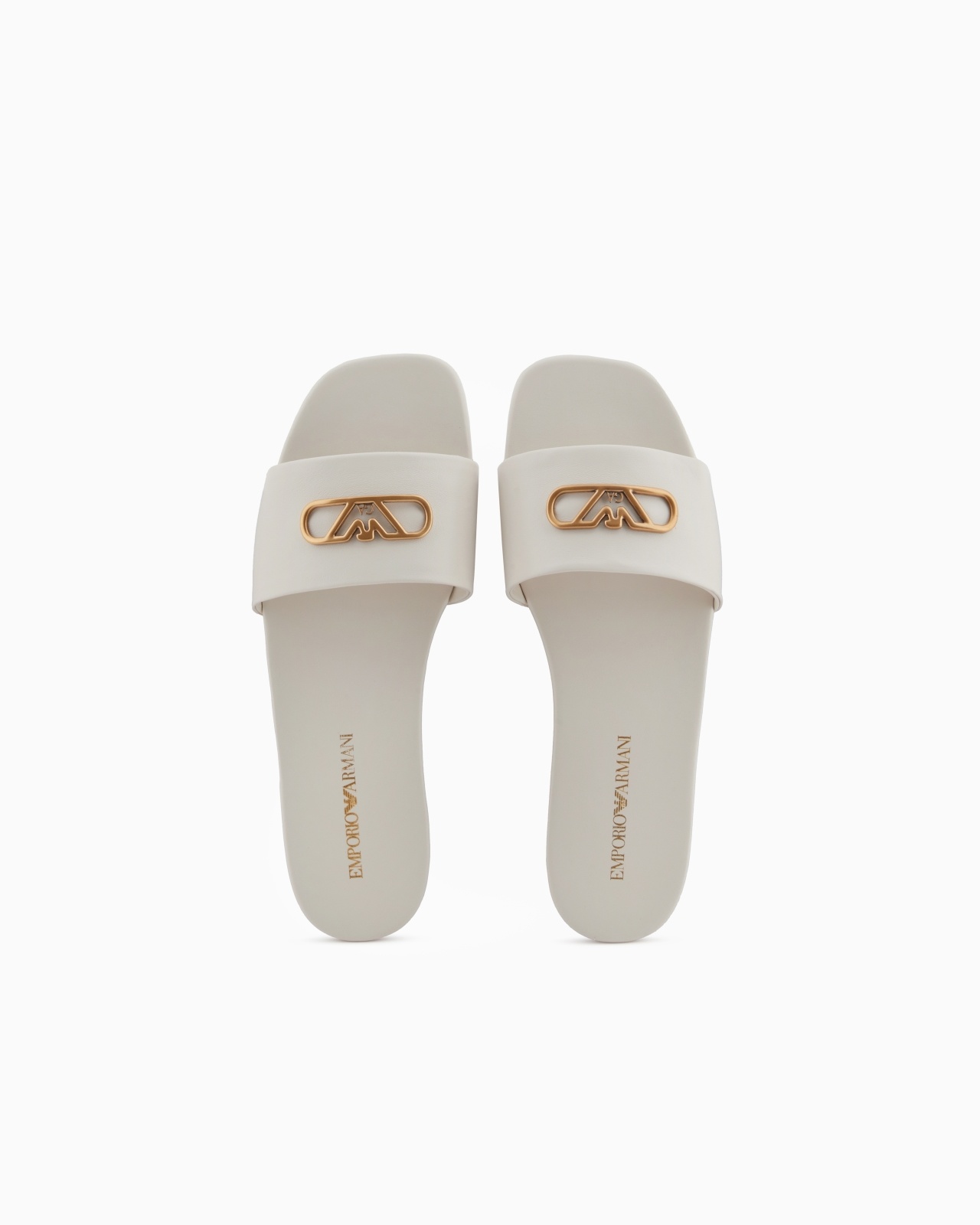 NAPPA-LEATHER SANDALS WITH EAGLE PLATE - 3
