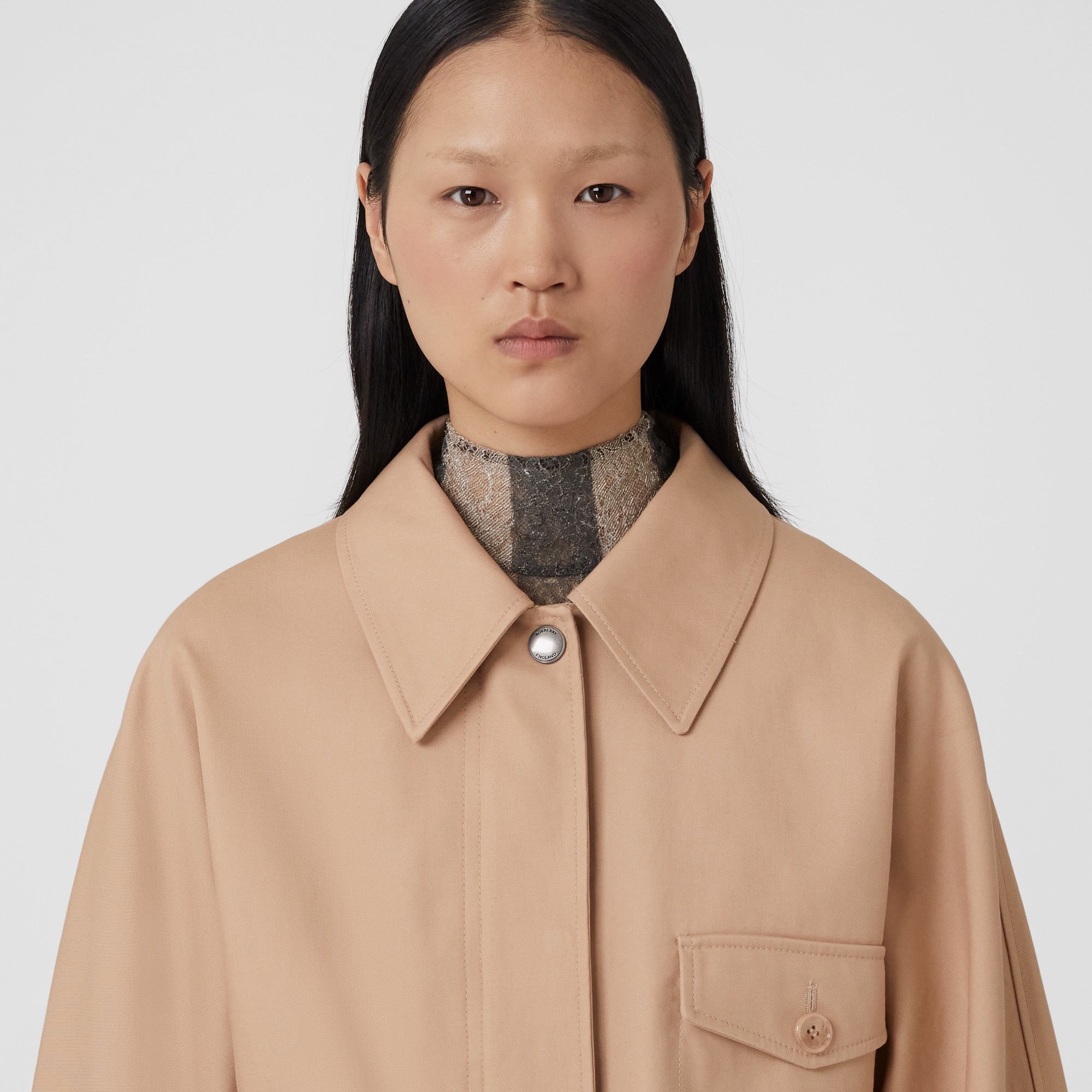 Cotton Gabardine Oversized Field Jacket - 2