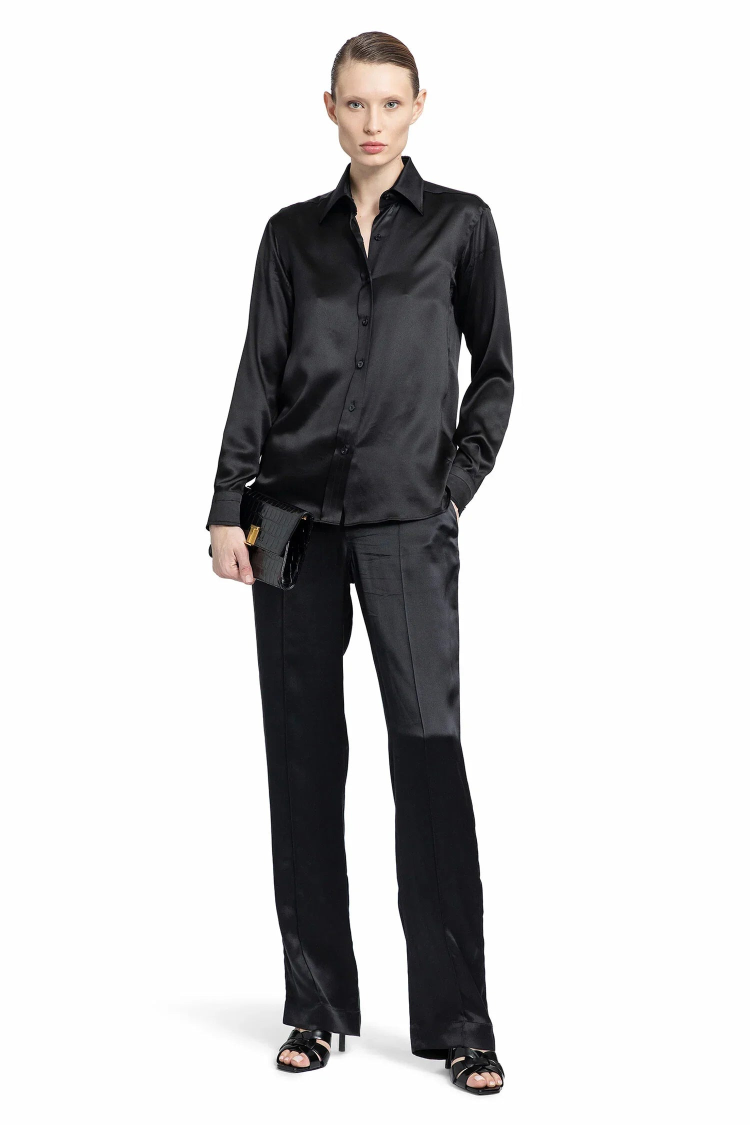 TOM FORD WOMAN BLACK TROUSERS - 4