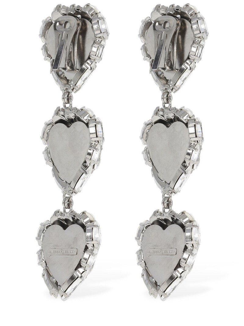 Crystal hearts earrings - 4