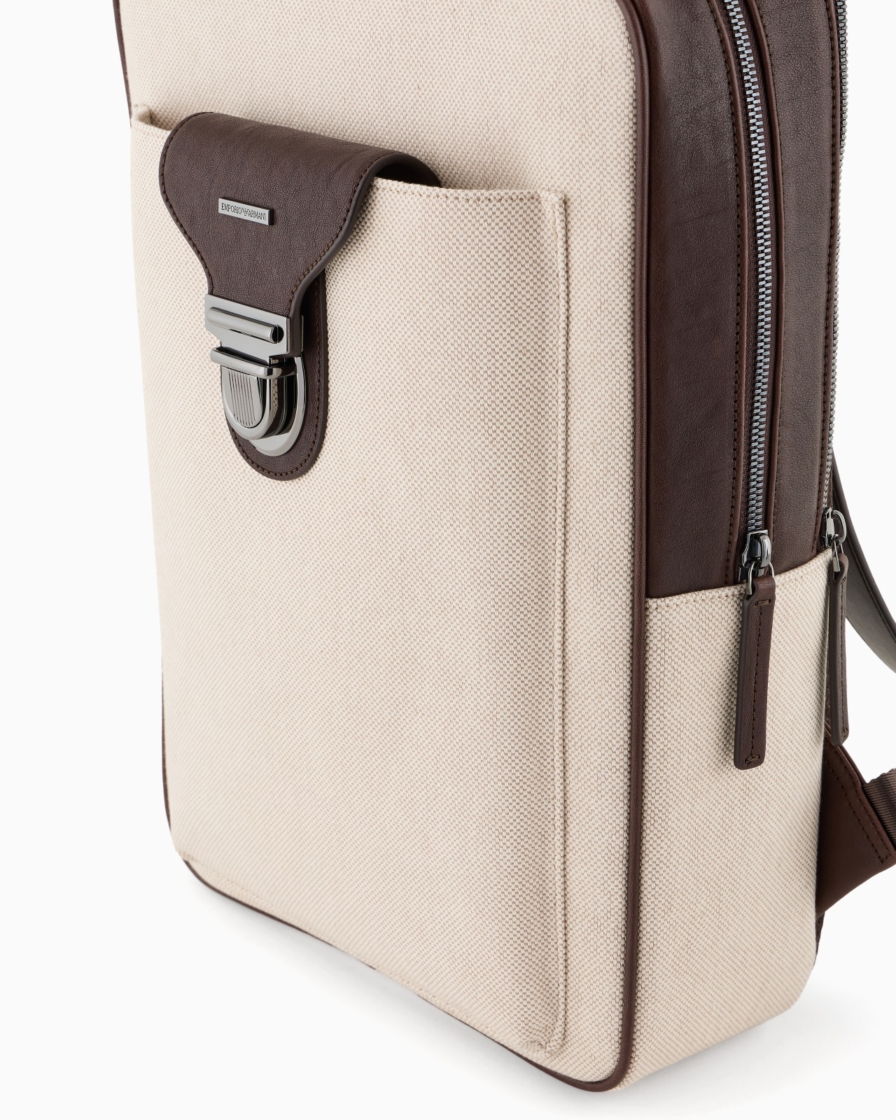 CANVAS BACKPACK WITH LEATHER DETAILS - 5