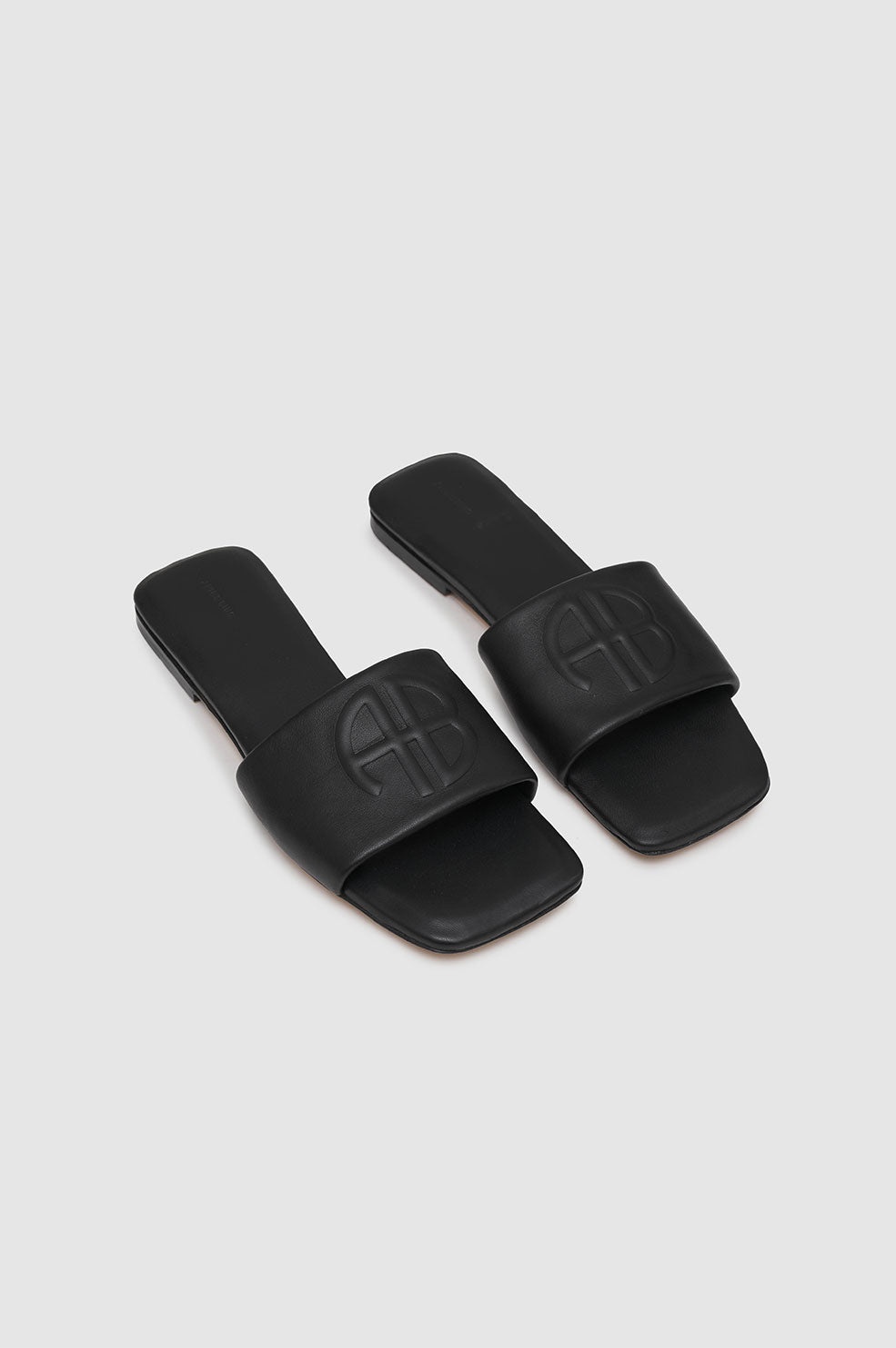 Ria Slides - Black Monogram - 4