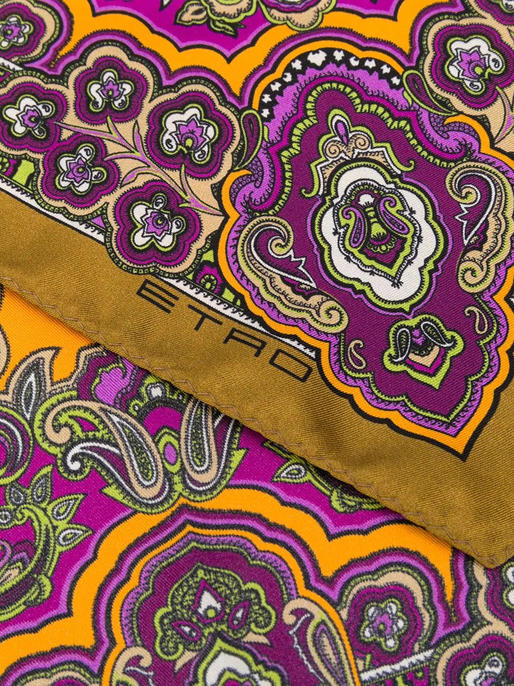 paisley print scarf - 3