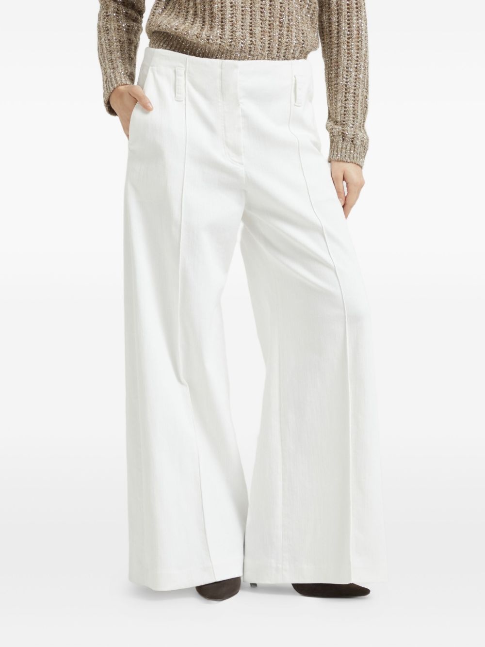 cotton flared trousers - 3