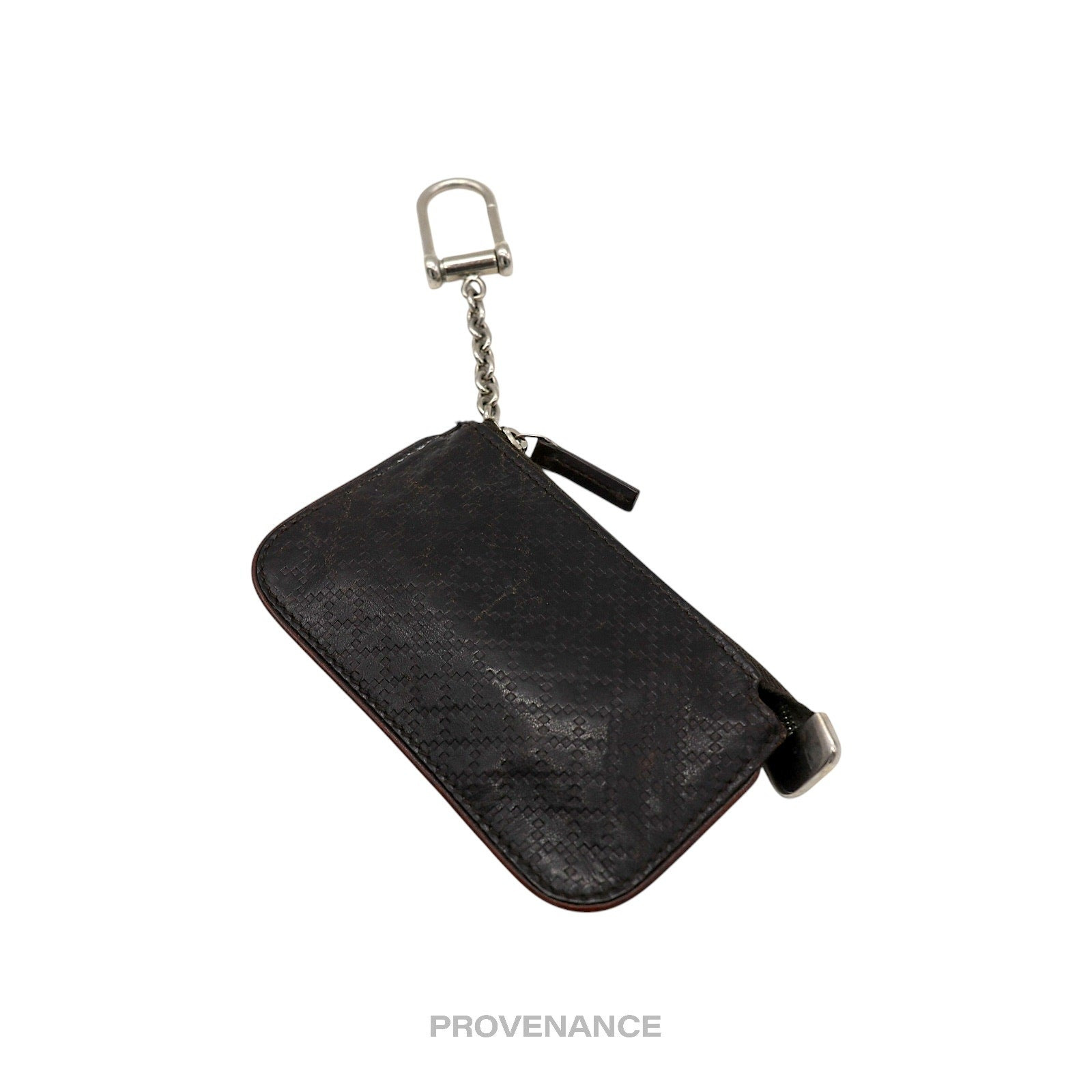 Gucci Key Pouch Cles - Chocolate Diamante Leather - 3