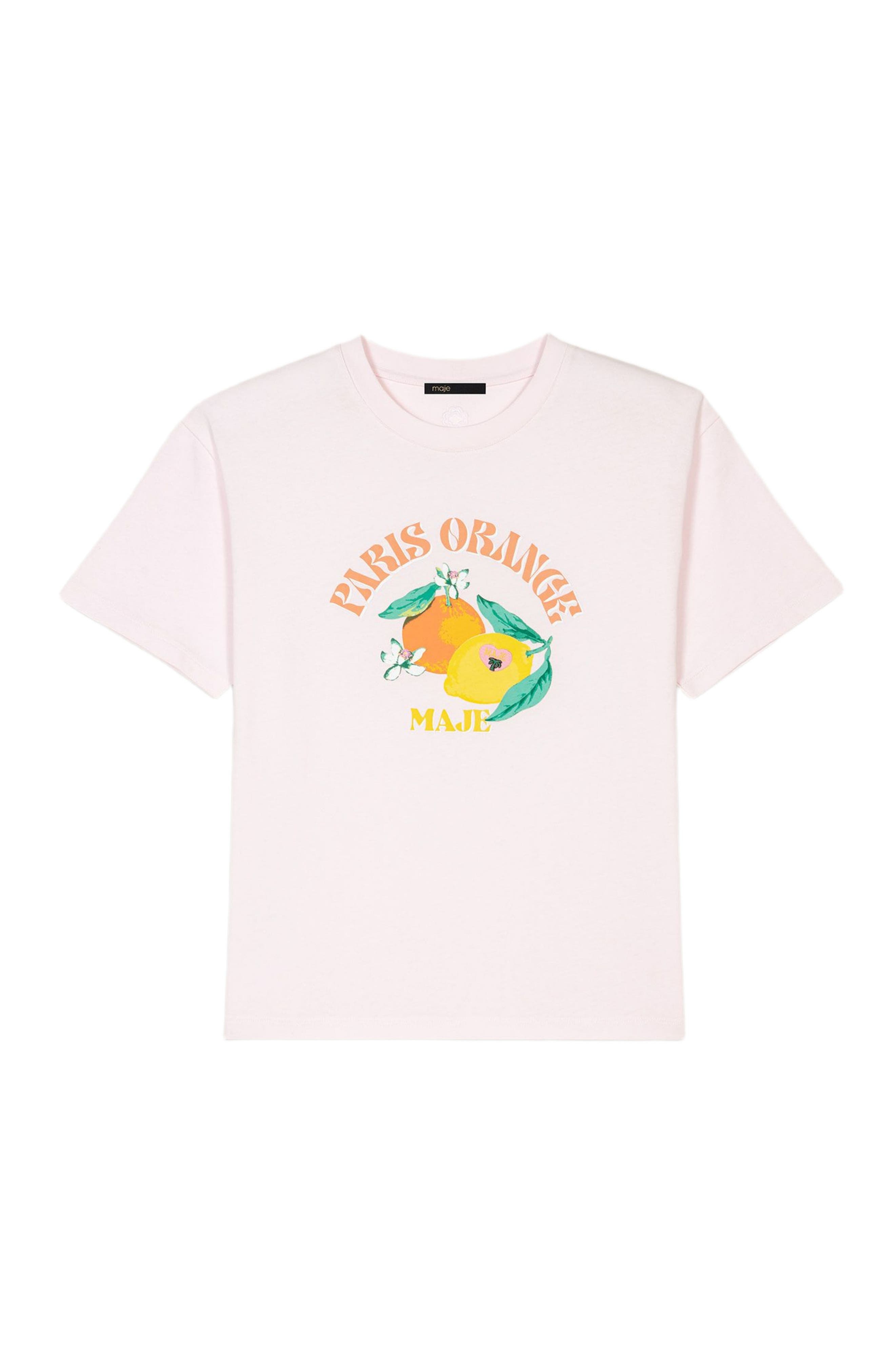 maje Printed T-shirt in Pale Pink at Nordstrom - 7