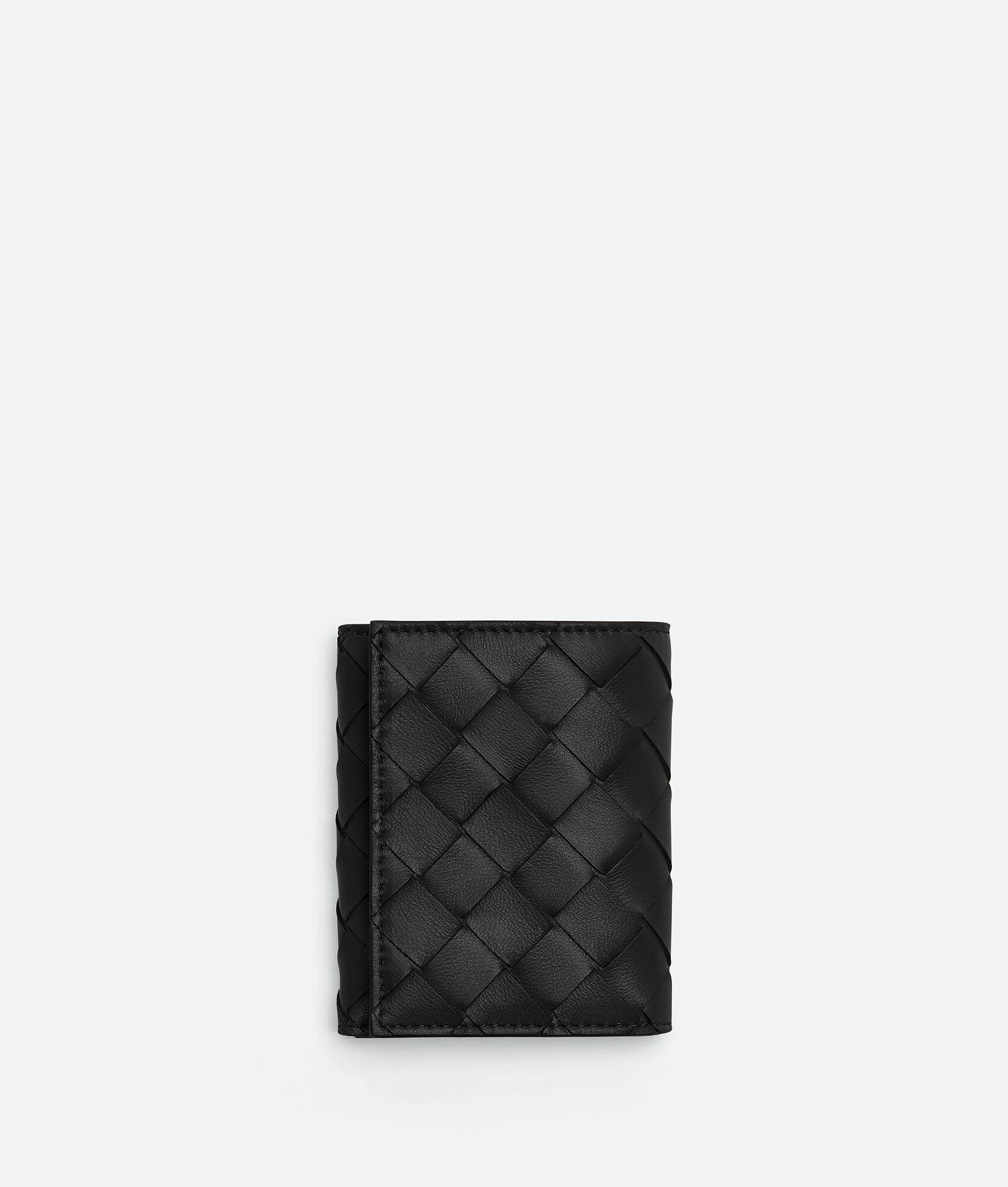 Small Intrecciato Tri-Fold Zip Wallet - 1