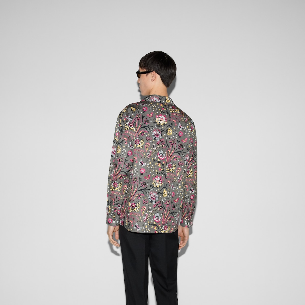 Gucci floral punk print floral shirt - 4