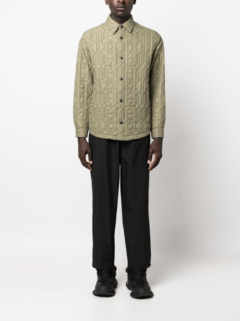 Palm Angels monogram quilted shirt jacket outlook