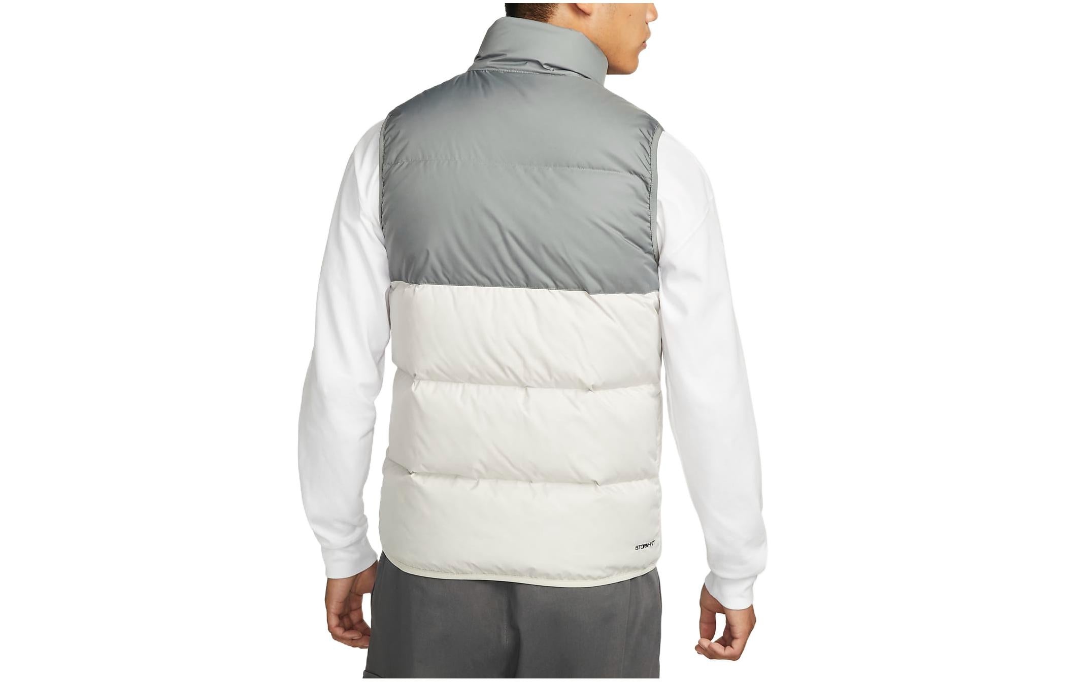 Nike Windproof Warm Stand Collar Down Vest 'Grey White' DV1136-084 - 2