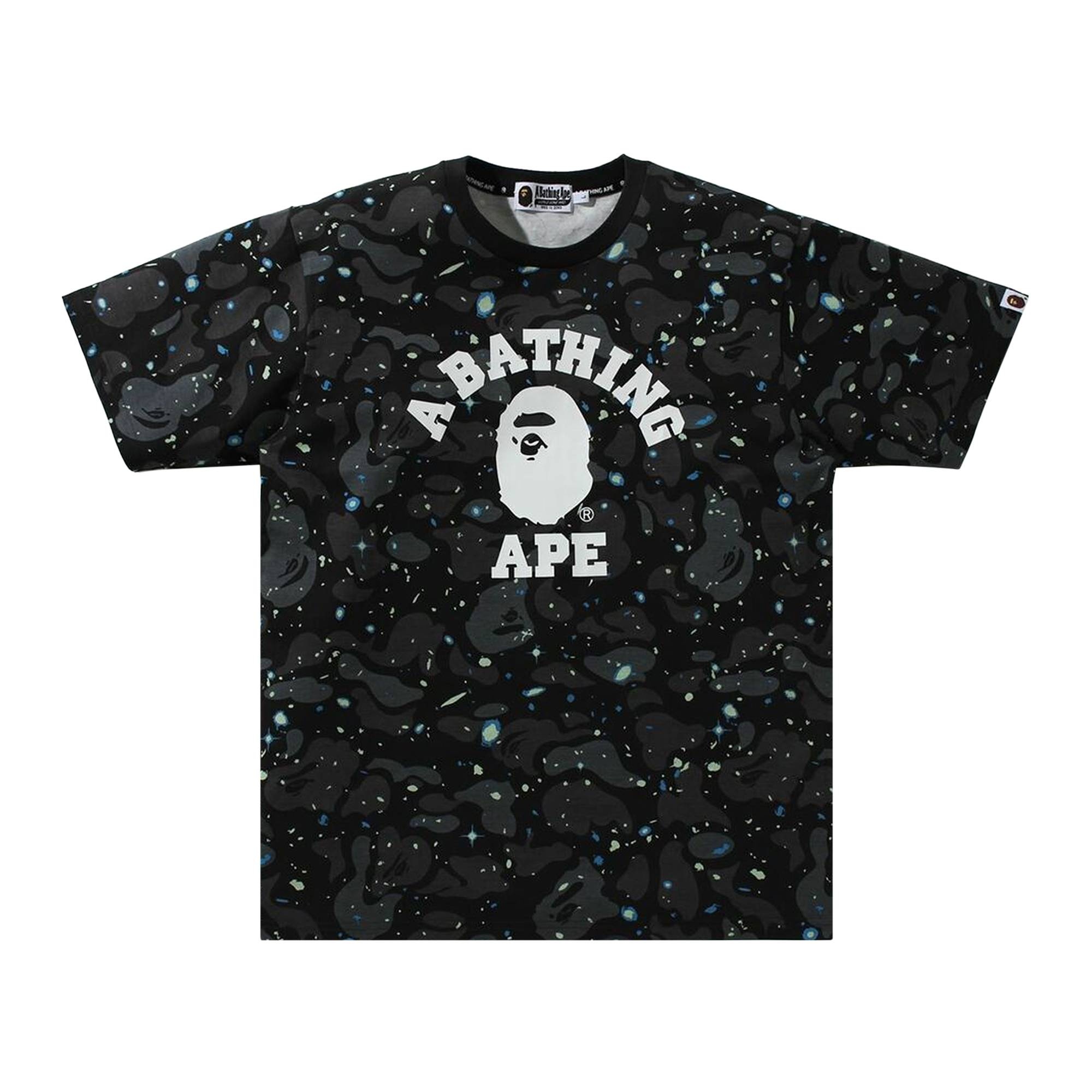 BAPE Space Camo College Tee 'Black' - 1