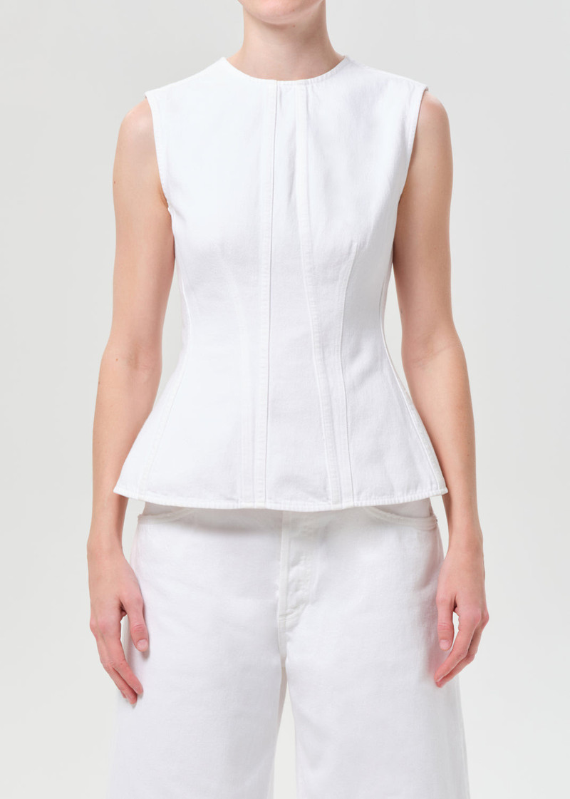AGOLDE CORBIN DENIM SHELL SHIRT IN MARSHMALLOW outlook