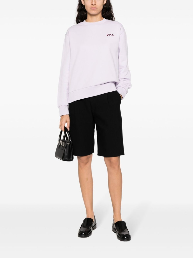 A.P.C. logo-print cotton sweatshirt outlook