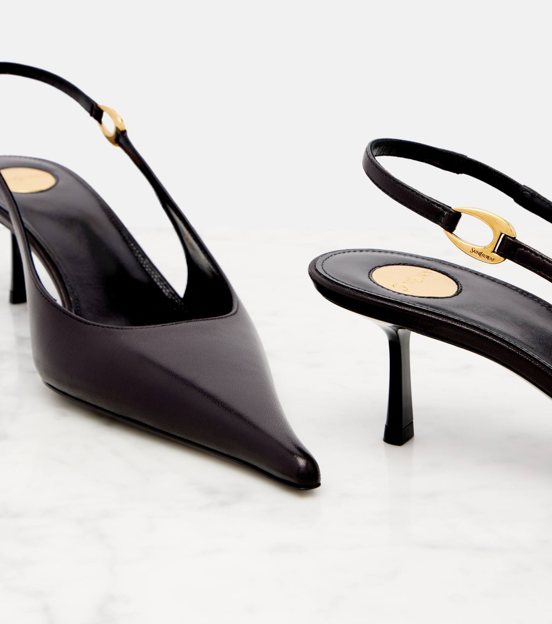 Vendome 50 leather slingback pump - 5