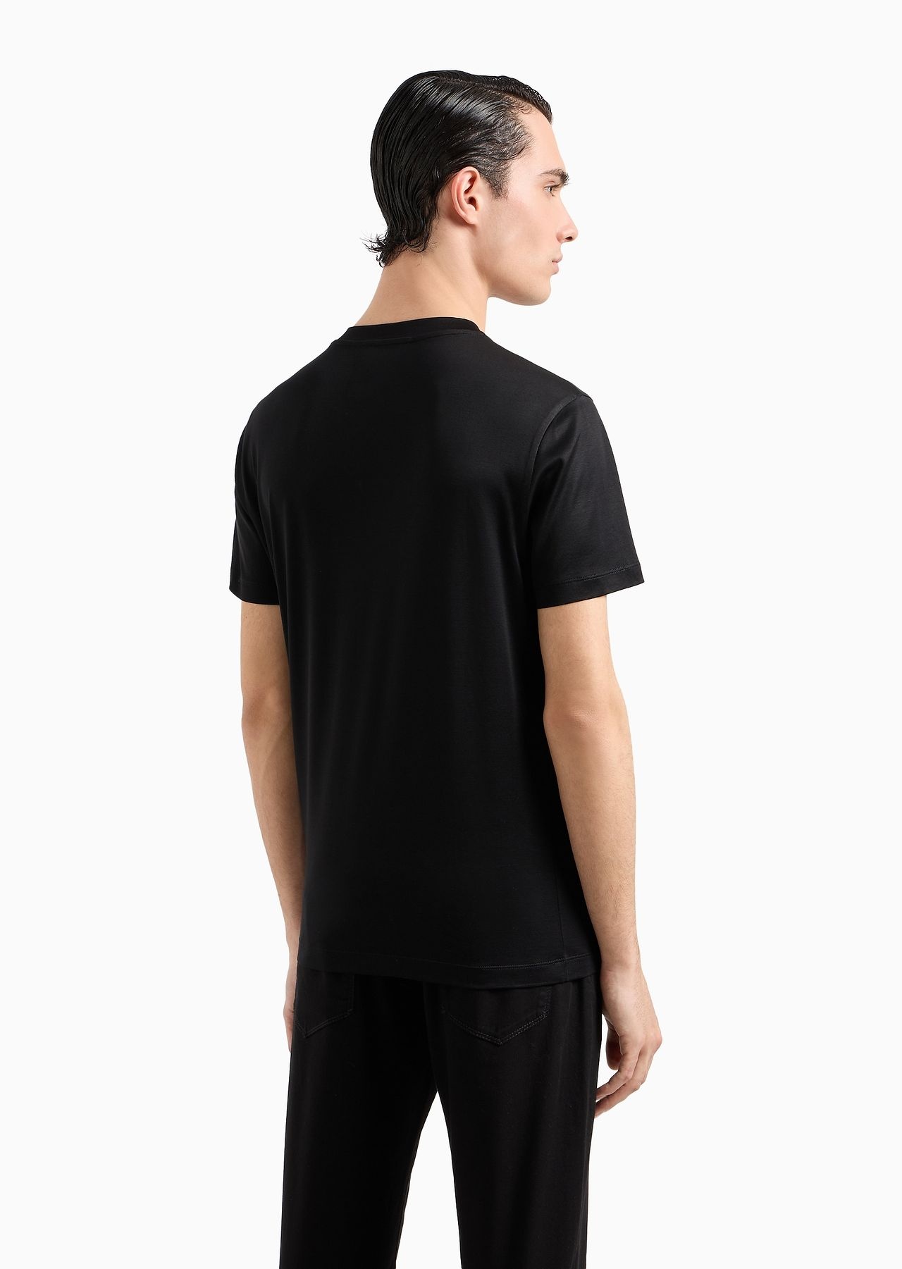 Lyocell-blend jersey T-shirt with ASV micro logo lettering - 3