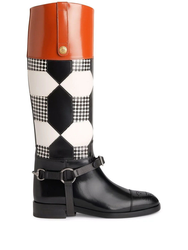 knee-length buckle-detail boots - 1