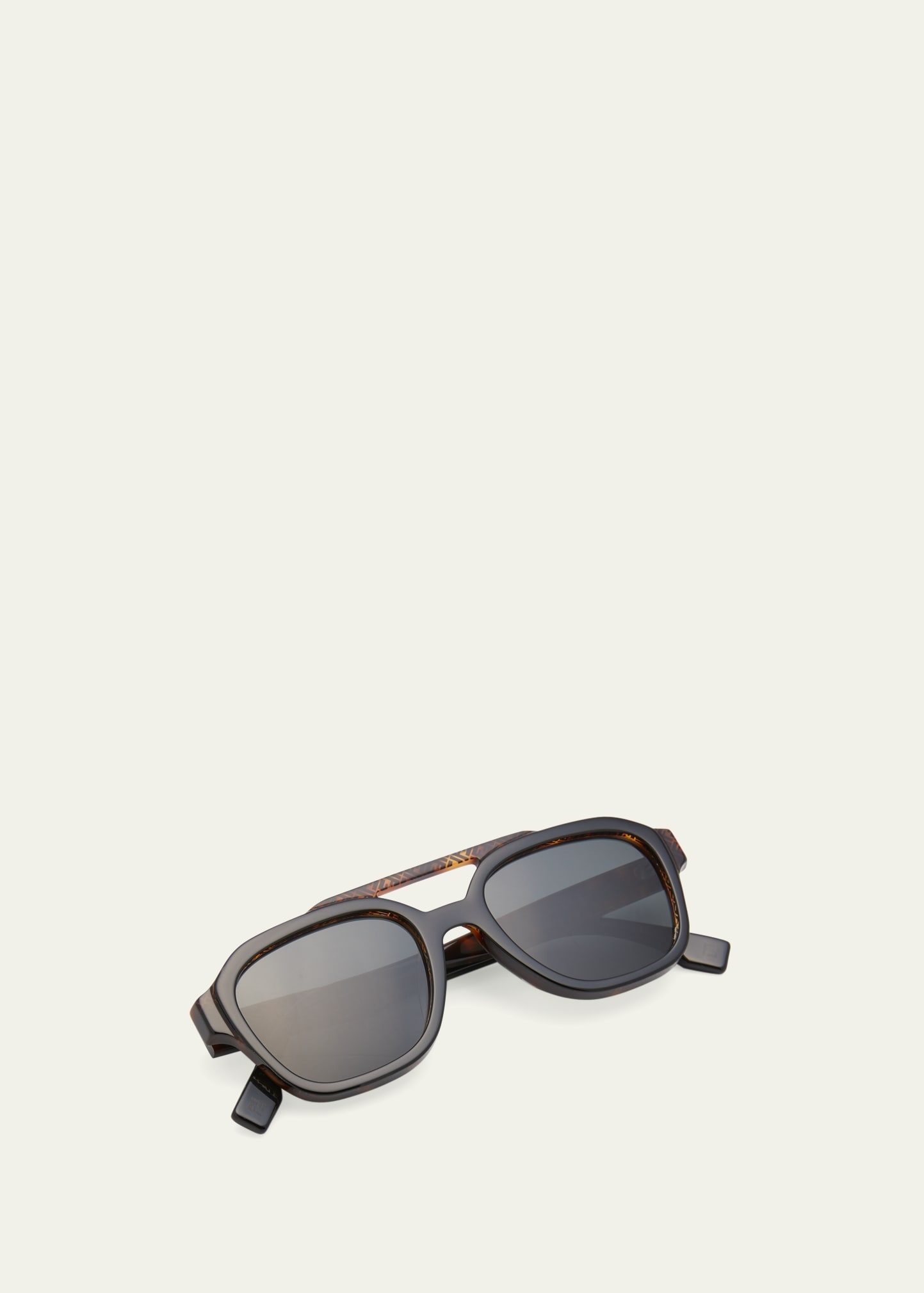 All-Over Logo Acetate Aviator Sunglasses - 5