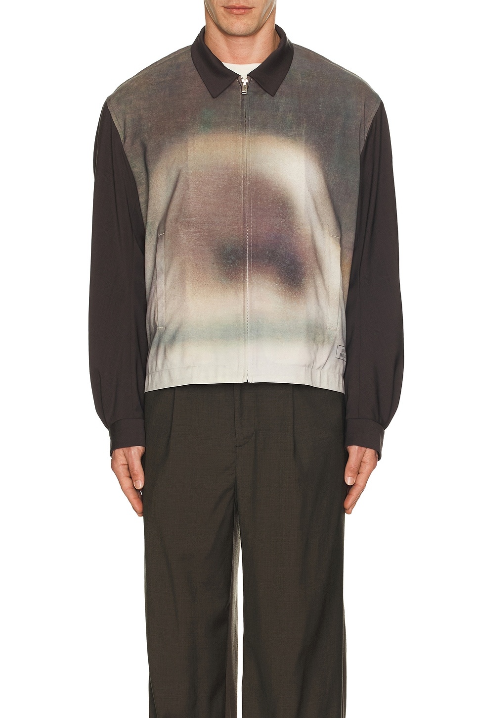 Full Zip Blouson in D.brw Base - 3