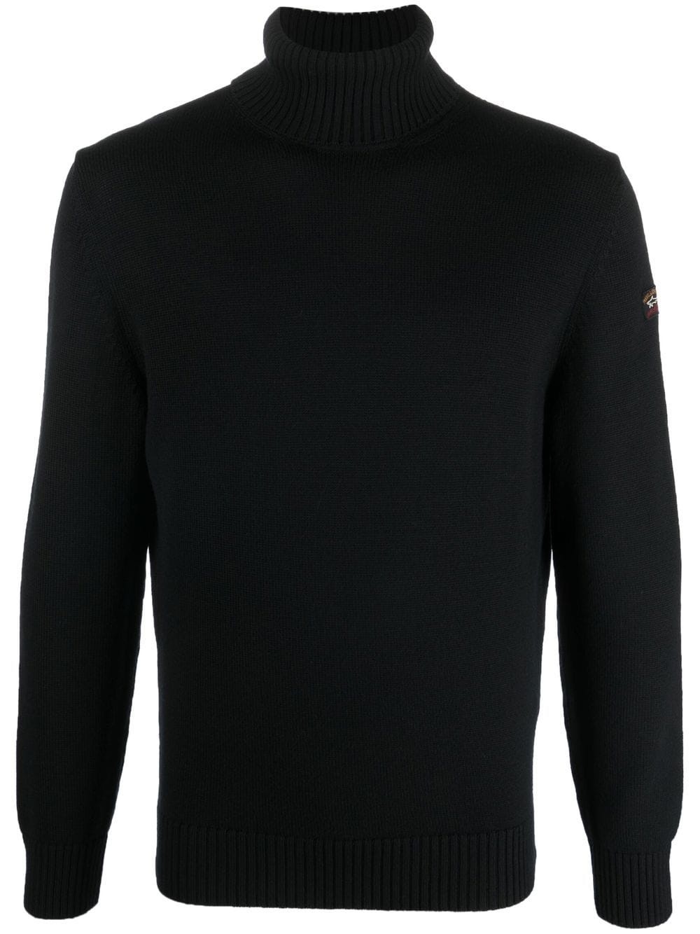 logo-patch roll neck jumper - 1