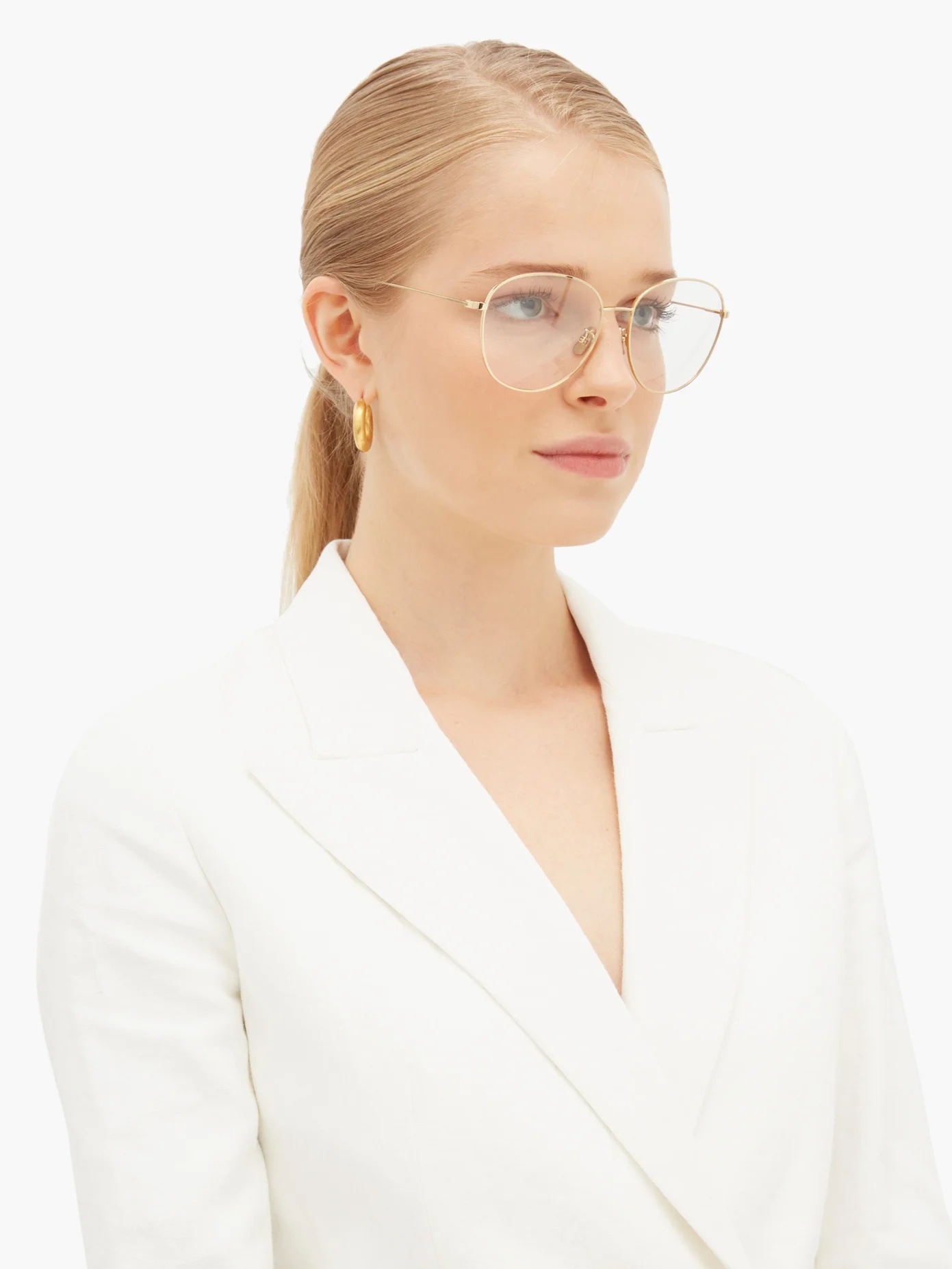 Oversized rounded metal glasses - 3