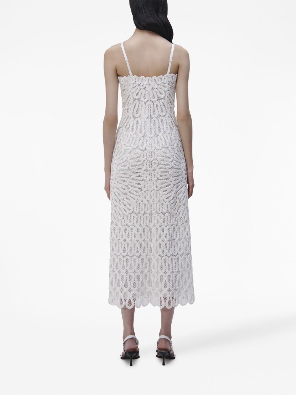 sleeveless lace midi dress - 4