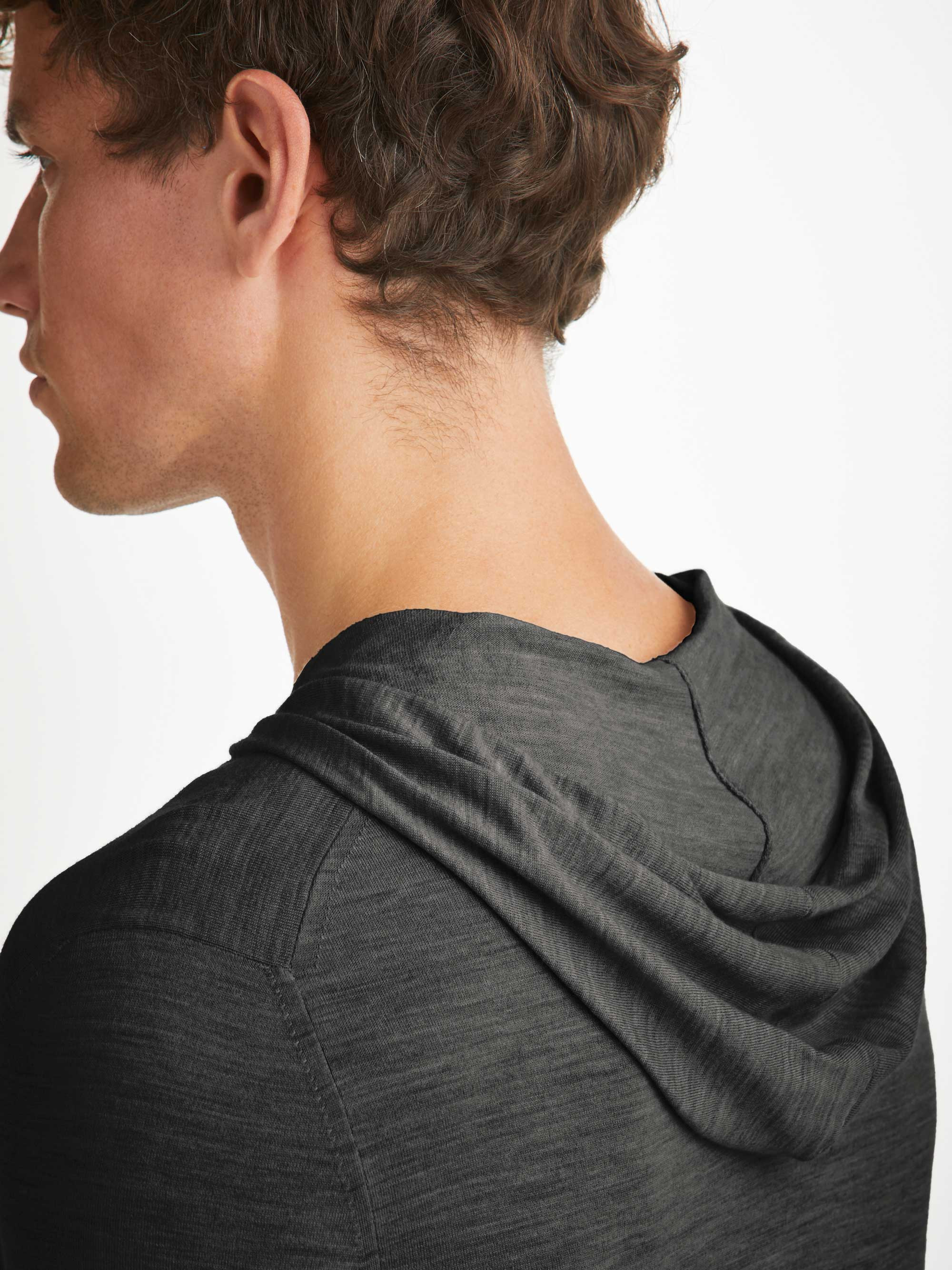 Men's Hoodie Orson Merino Wool Charcoal - 7