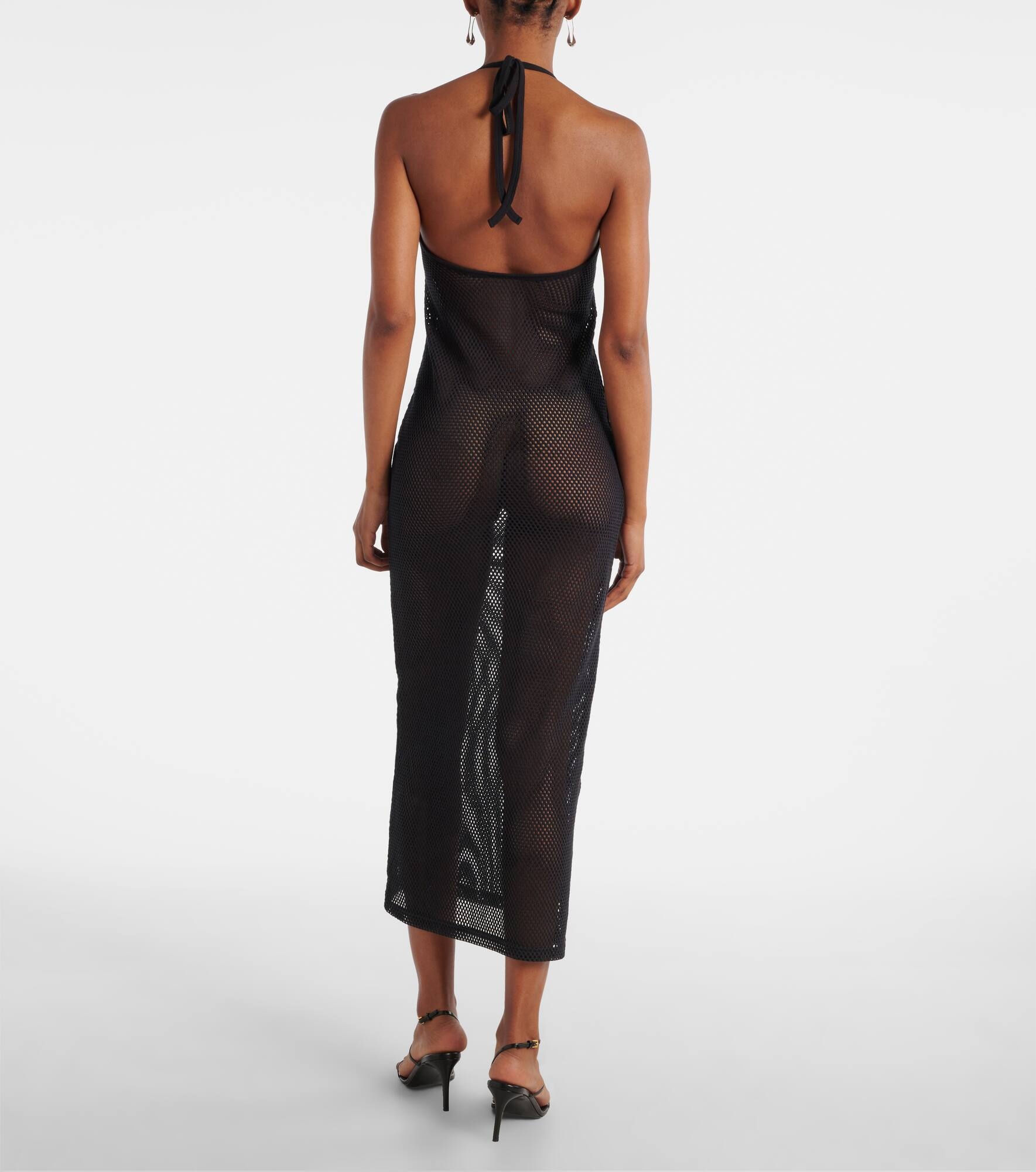 Holistic sheer cotton midi dress - 3