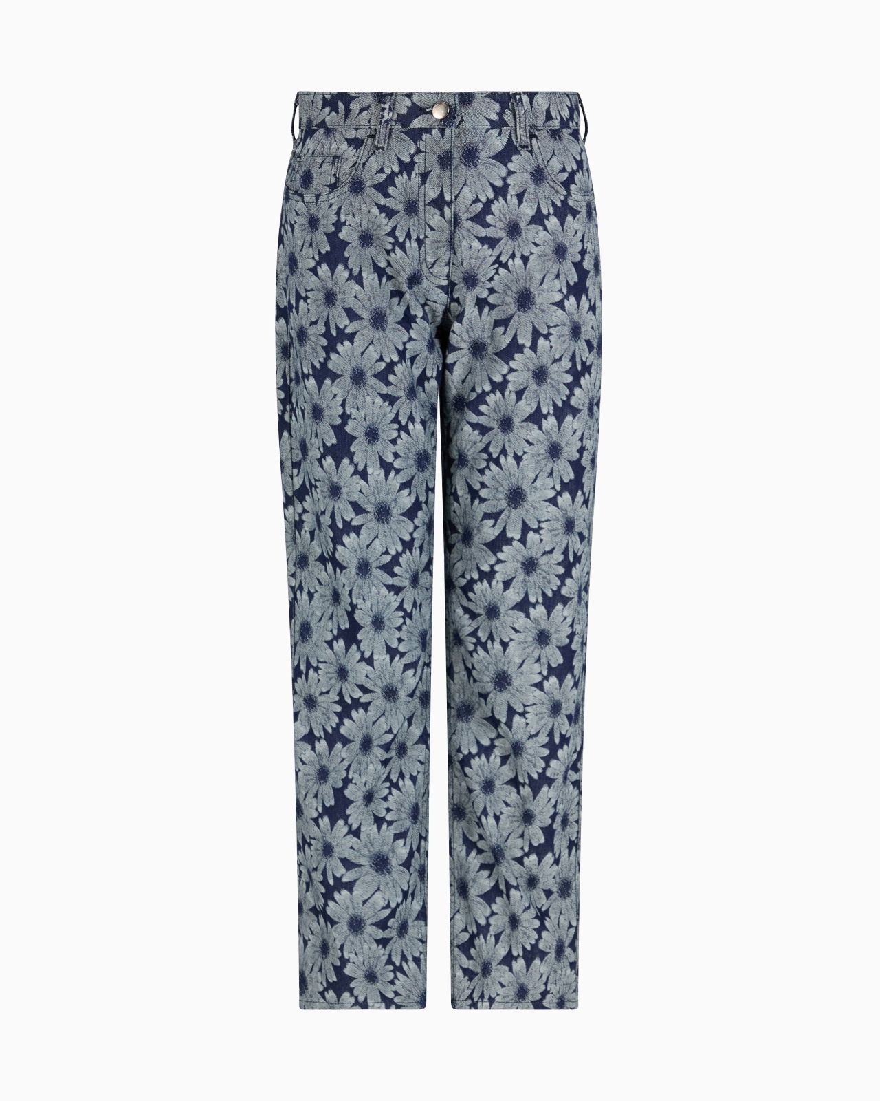 DENIM JEANS WITH ALL-OVER JACQUARD DAISIES FROM THE PEACE CAPSULE COLLECTION - 1